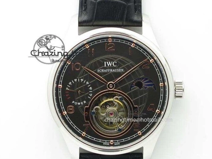 MIROTIME 0412 Practical Portuguese Real PR IW500109 ZF 1:1 Best Edition Black Dial On Black Leather Strap A52010 V 7308